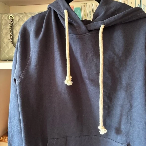 Pact Navy Blue Hooded Sweatshirt With Kangaroo Pocket Size Small Unisex - Picture 2 of 7